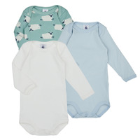 Odjeća Djeca Pidžame i spavaćice Petit Bateau BODY US ML MOUTON PACK X3 Zelena