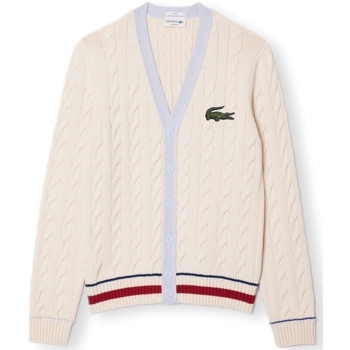 Odjeća Muškarci
 Puloveri Lacoste Knit AH6447 - Blanc/Bleu Clair Bež