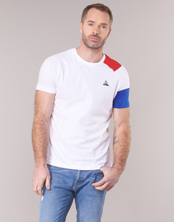 Vêtements Homme T-shirts manches courtes Le Coq Sportif ESS Tee SS N°10 M Blanc / Rouge / Bleu