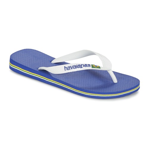 Chaussures Tongs Havaianas BRASIL LOGO Blanc/Marine