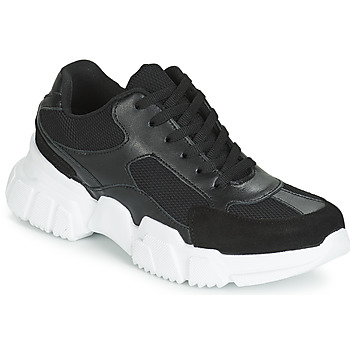 Chaussures Femme Baskets basses Yurban JILIBELLE Noir / Blanc