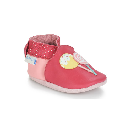 Chaussures Fille Chaussons bébés Robeez FUNNY SWEETS Rose / Blanc