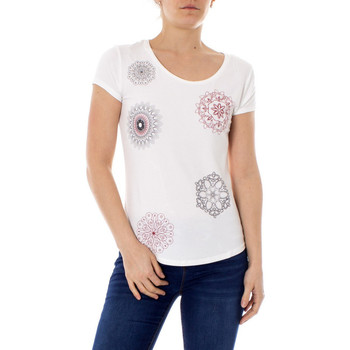 Vêtements Femme Polos manches courtes Desigual T Shirt Sonja Blanc 19SWTKA1 Blanc