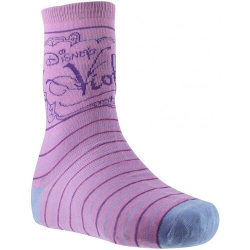 Sous-vêtements Fille Chaussettes Disney Chaussettes Fille Coton VIOLETTA LOGO Rose Rose