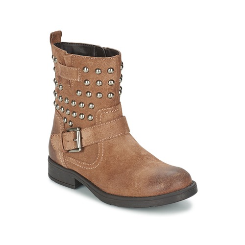 Chaussures Fille Bottes ville Geox SOFIA C Marron