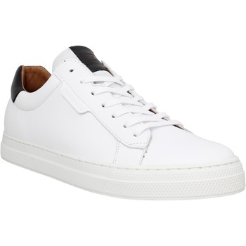 Chaussures Homme Baskets mode Schmoove Spark Clay Cuir Homme Blanc Noir Blanc