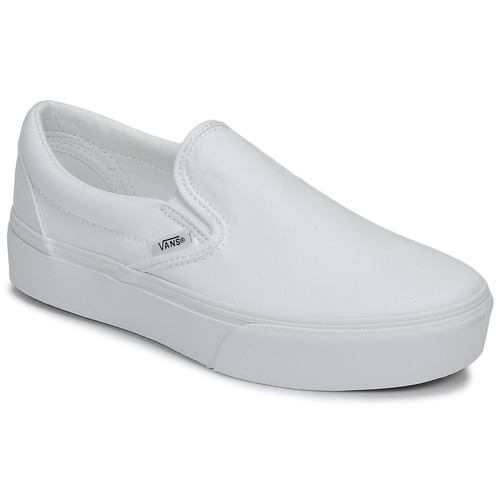 Chaussures Femme Slip ons Vans Classic Slip-On Platform Blanc