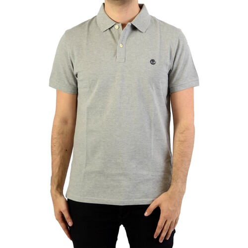 Vêtements Homme Polos manches courtes Timberland Polo SS MR Jacquard Gris