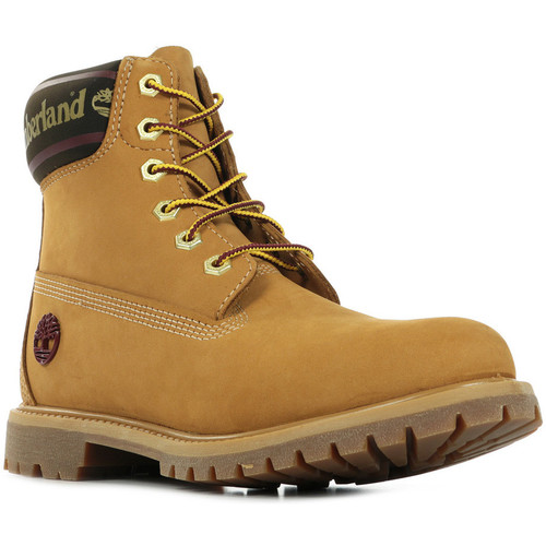 Chaussures Femme Boots Timberland 6in Logo Collar Boot Marron