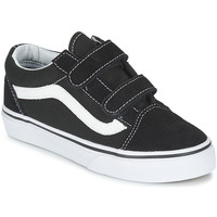 Chaussures Enfant Baskets mode Vans Chaussures à Scratch pour enfant Old Skool Noir