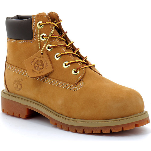 Chaussures Enfant Boots Timberland Boot à lacets pour enfant en jaune 6-inch Marron