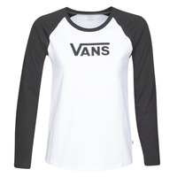 Vêtements Femme T-shirts manches longues Vans FLYING V LS RAGLAN Blanc / Noir