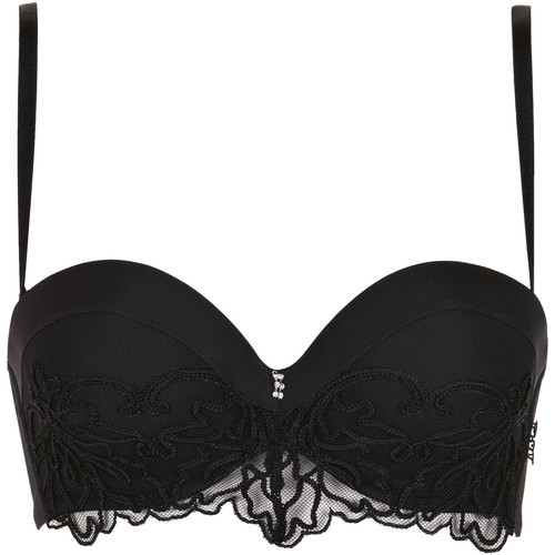 Sous-vêtements Femme Bandeaux & bretelles amovibles Lisca Soutien-gorge balconnet bandeau push-up Rhapsody noir Noir