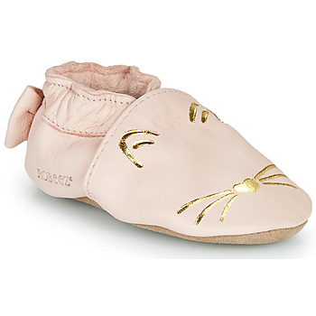 Chaussures Fille Chaussons bébés Robeez GOLDY CAT Rose / Doré