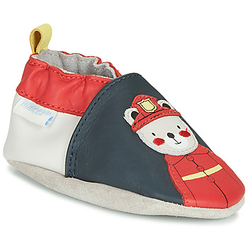 Chaussures Garçon Chaussons bébés Robeez FIREMAN Marine / Rouge