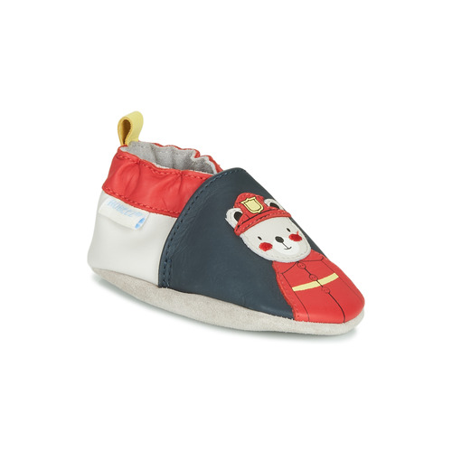 Chaussures Garçon Chaussons bébés Robeez FIREMAN Marine / Rouge