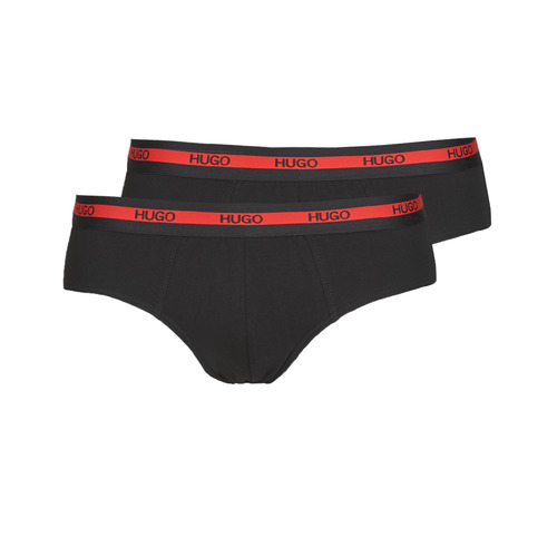 Sous-vêtements Homme Slips HUGO BRIEF TWIN PACK X2 Noir