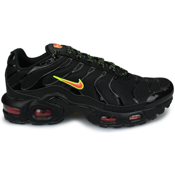 Chaussures Garçon Baskets basses Nike Air Max Plus TN Black Volt Hyper Crimson Noir