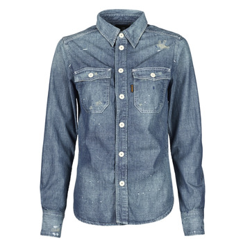 Vêtements Femme Chemises / Chemisiers G-Star Raw KICK BACK WORKER SHIRT WMN L\S Bleu Medium