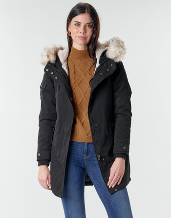 Vêtements Femme Parkas Only ONLMAY FUR CANVAS PARKA  CC OTW Noir