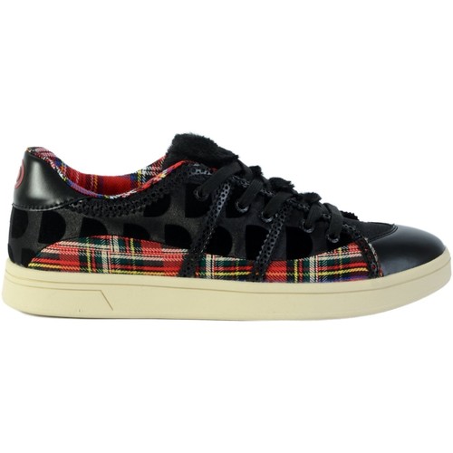 Chaussures Femme Baskets basses Desigual Basket Cosmetic Tartan Noir