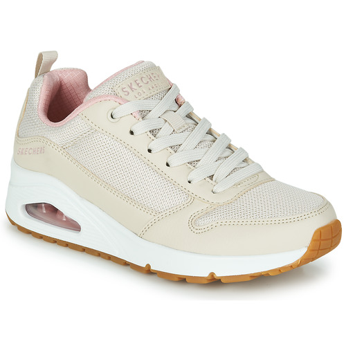 Chaussures Femme Baskets basses Skechers UNO INSIDE MATTERS Beige / Rose