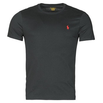 Vêtements Homme T-shirts manches courtes Polo Ralph Lauren T-SHIRT AJUSTE EN COTON Noir