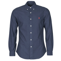 Vêtements Homme Chemises manches longues Polo Ralph Lauren CHEMISE AJUSTEE SLIM FIT EN OXFORD LEGER Marine