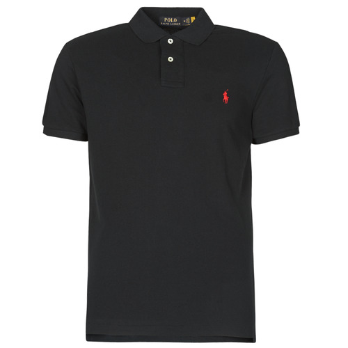 Vêtements Homme Polos manches courtes Polo Ralph Lauren POLO COUPE DROITE EN COTON BASIC MESH Noir