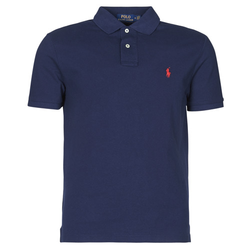 Vêtements Homme Polos manches courtes Polo Ralph Lauren POLO COUPE DROITE EN COTON BASIC MESH Marine