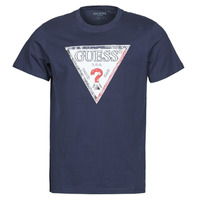 Vêtements Homme T-shirts manches courtes Guess TRIESLEY CN SS TEE Marine