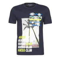 Vêtements Homme T-shirts manches courtes Guess GUESS CLUB CN SS TEE Marine