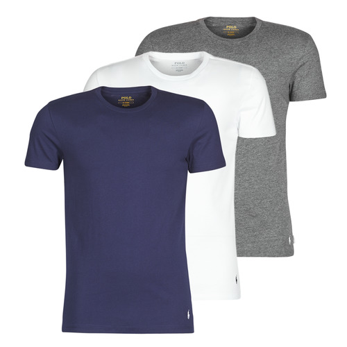 Vêtements Homme T-shirts manches courtes Polo Ralph Lauren SS CREW NECK X3 Marine / Gris / Blanc