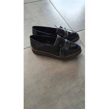 Chaussures Femme Mocassins Regard Mocassin noir vernis Noir