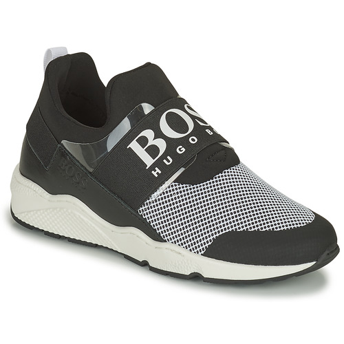 Chaussures Baskets basses BOSS NATINA Noir / Blanc