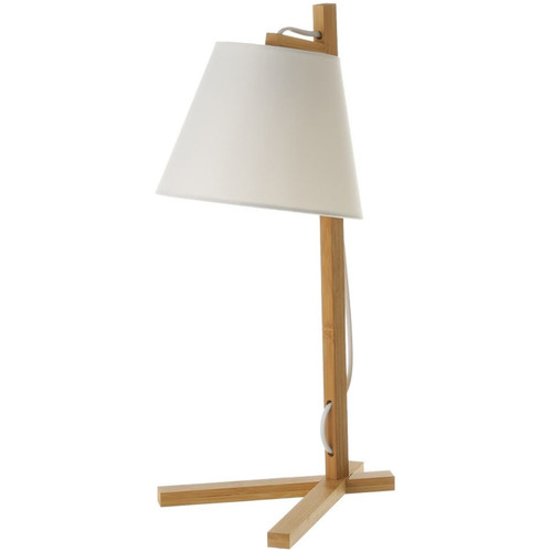 Maison & Déco Lampes à poser Unimasa Lampe de table abat-jour blanc en Bambou Beige