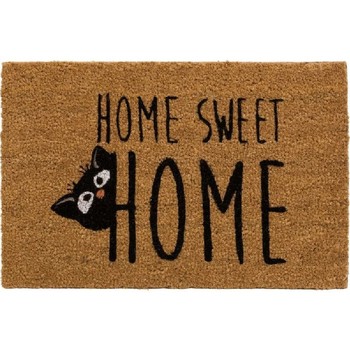 Maison & Déco Tapis Unimasa Paillasson Cat Home en fibres de coco 60 cm Beige