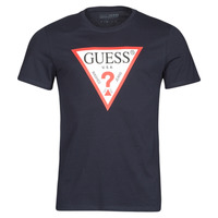 Vêtements Homme T-shirts manches courtes Guess CN SS ORIGINAL LOGO TEE Marine