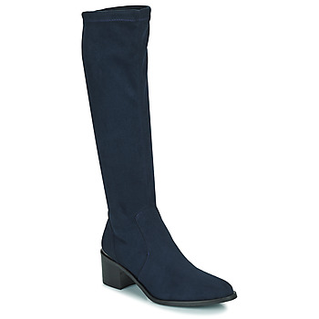 Chaussures Femme Bottes ville JB Martin JAVA TOILE SUEDE STRETCH MARINE