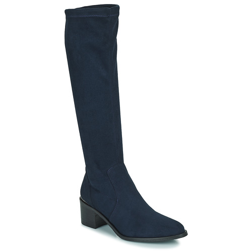 Chaussures Femme Bottes ville JB Martin JAVA TOILE SUEDE STRETCH MARINE