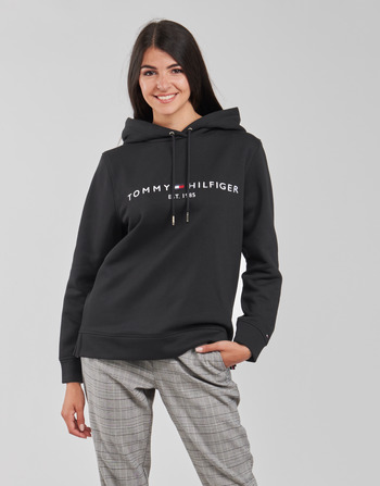 Vêtements Femme Sweats Tommy Hilfiger HERITAGE HILFIGER HOODIE LS Noir