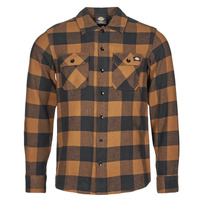 Vêtements Homme Chemises manches longues Dickies NEW SACRAMENTO SHIRT Camel / Noir