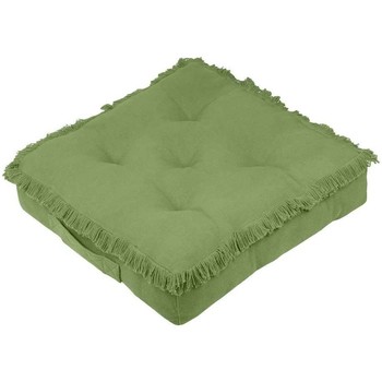 Maison & Déco Coussins Stof Coussin de sol Franges en coton Uni Vert