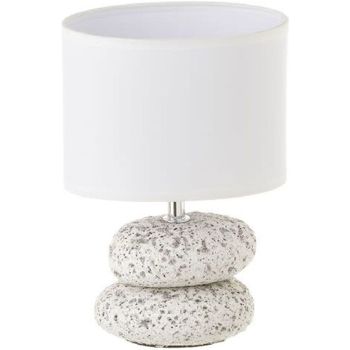 Maison & Déco Lampes à poser Unimasa Lampe galet céramique 23.5 cm Gris