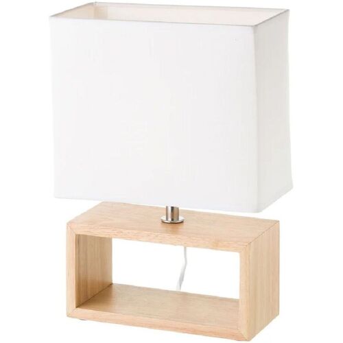 Maison & Déco Lampes à poser Unimasa Lampe de table rectangulaire esprit scandinave Beige