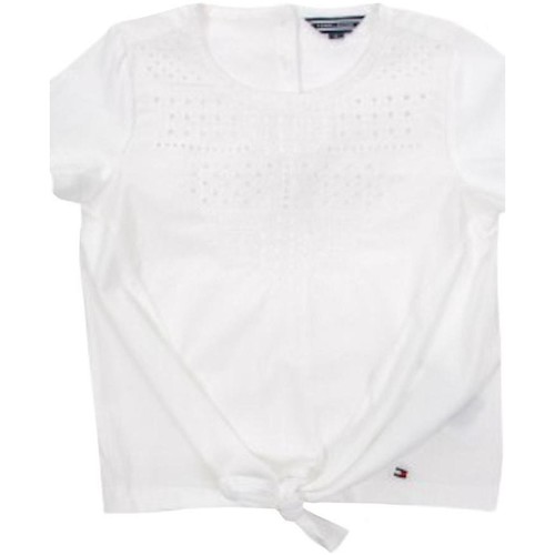 Vêtements Fille T-shirts manches courtes Tommy Hilfiger  Blanc