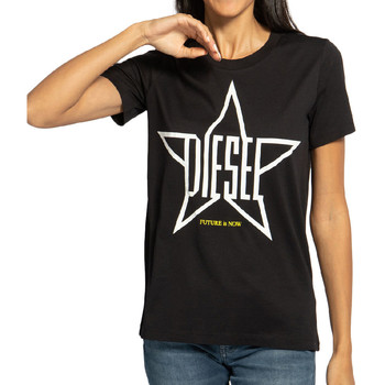 Vêtements Femme T-shirts & Polos Diesel 00SPBA-0CZJA Noir