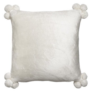 Maison & Déco Housses de coussins Vivaraise TENDER POMPONS Blanc