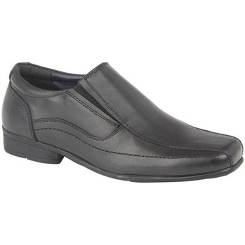 Chaussures Garçon Mocassins Roamers Twin Gusset Noir