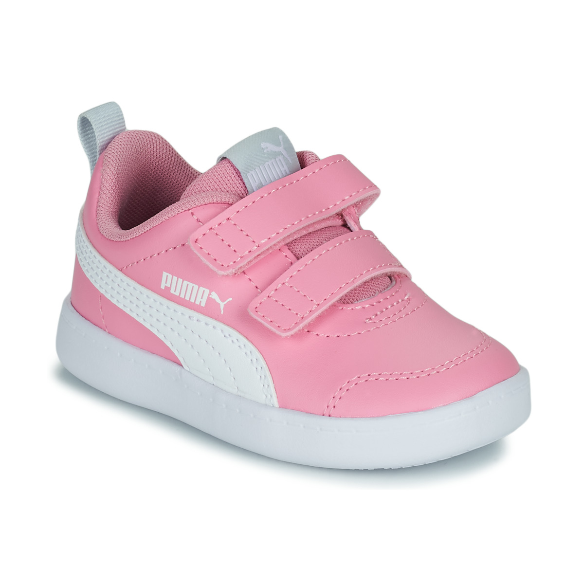 Chaussures Fille Baskets basses Puma Courtflex v2 V Inf Rose / Blanc